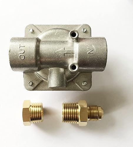 Miniatura 2 de Regulador de parrilla de gas natural con 2 conexiones de latón, tubería de gas entradasalida 12'' X 12"-14NPT, presión máxima de entrada 12 PSI,