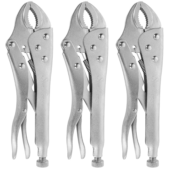Buy 3Pcs 10 Inch VISEGRIP, Curved Jaw Locking Pliers with Wire Cutter