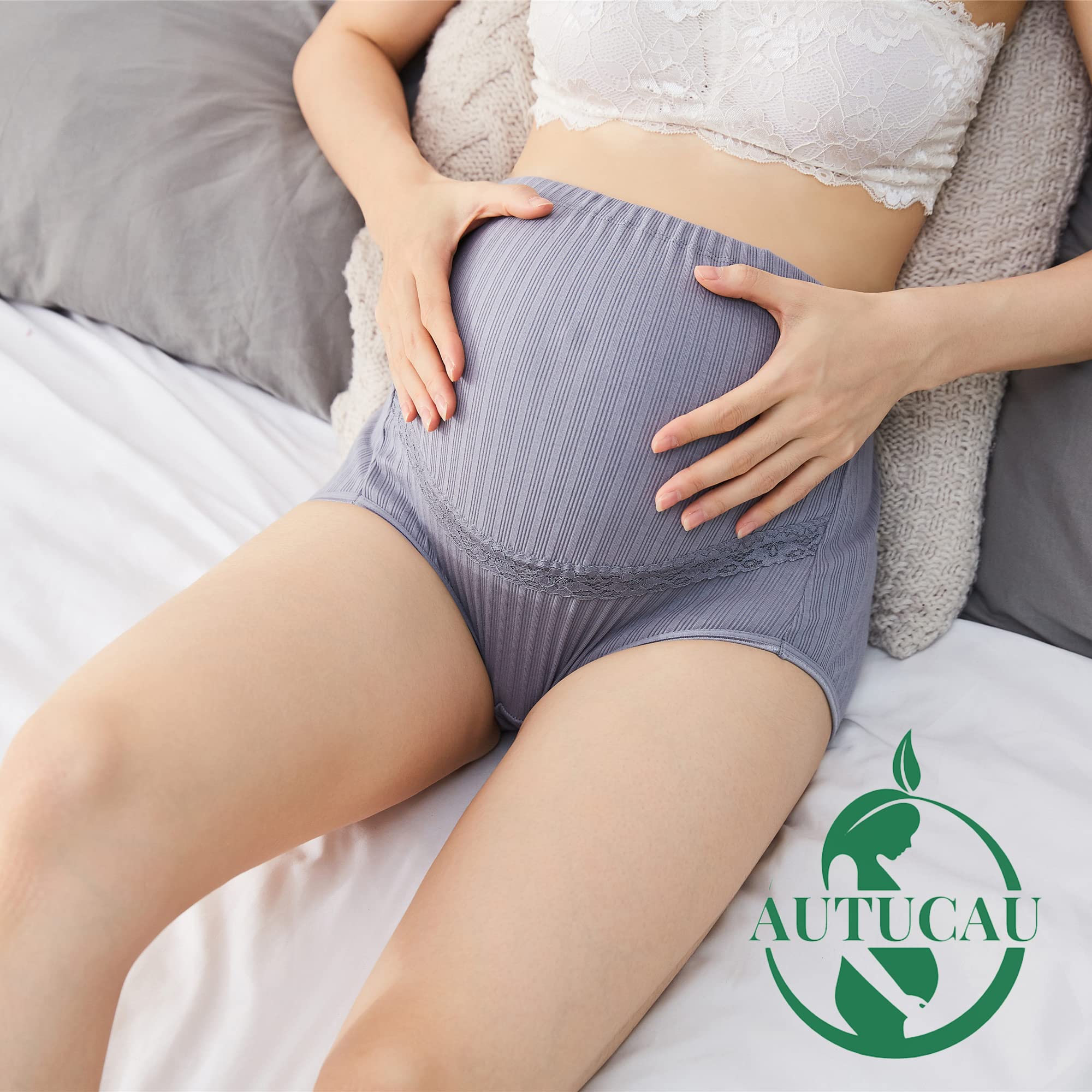 Biancheria intima premaman in cotone a vita alta regolabile gravidanza senza cuciture morbide mutandine hipster sopra il pancione confezione da 4
