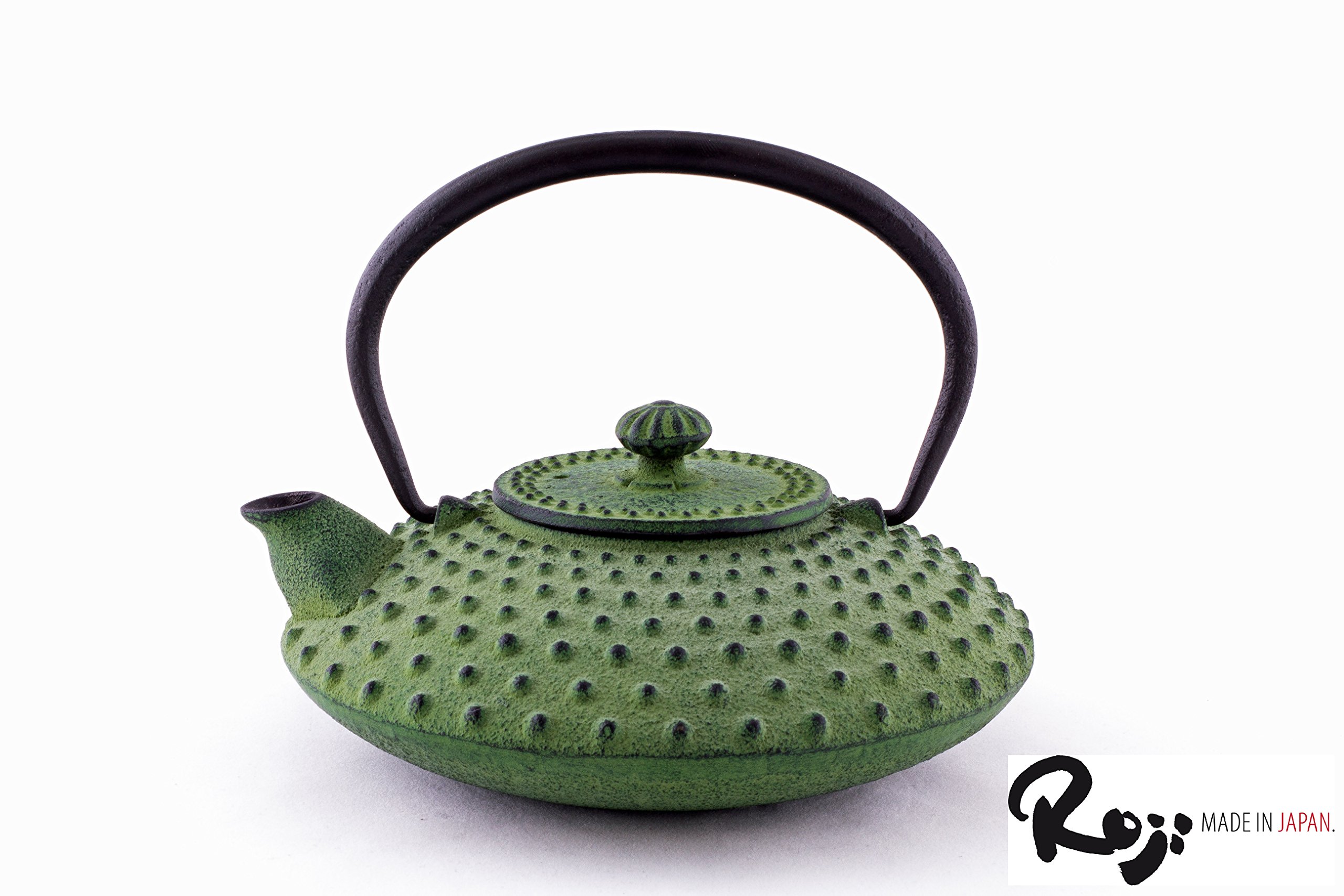 JAPAN Roji Cast Iron Teapot Fireplace 0.5 Litres Green Roji