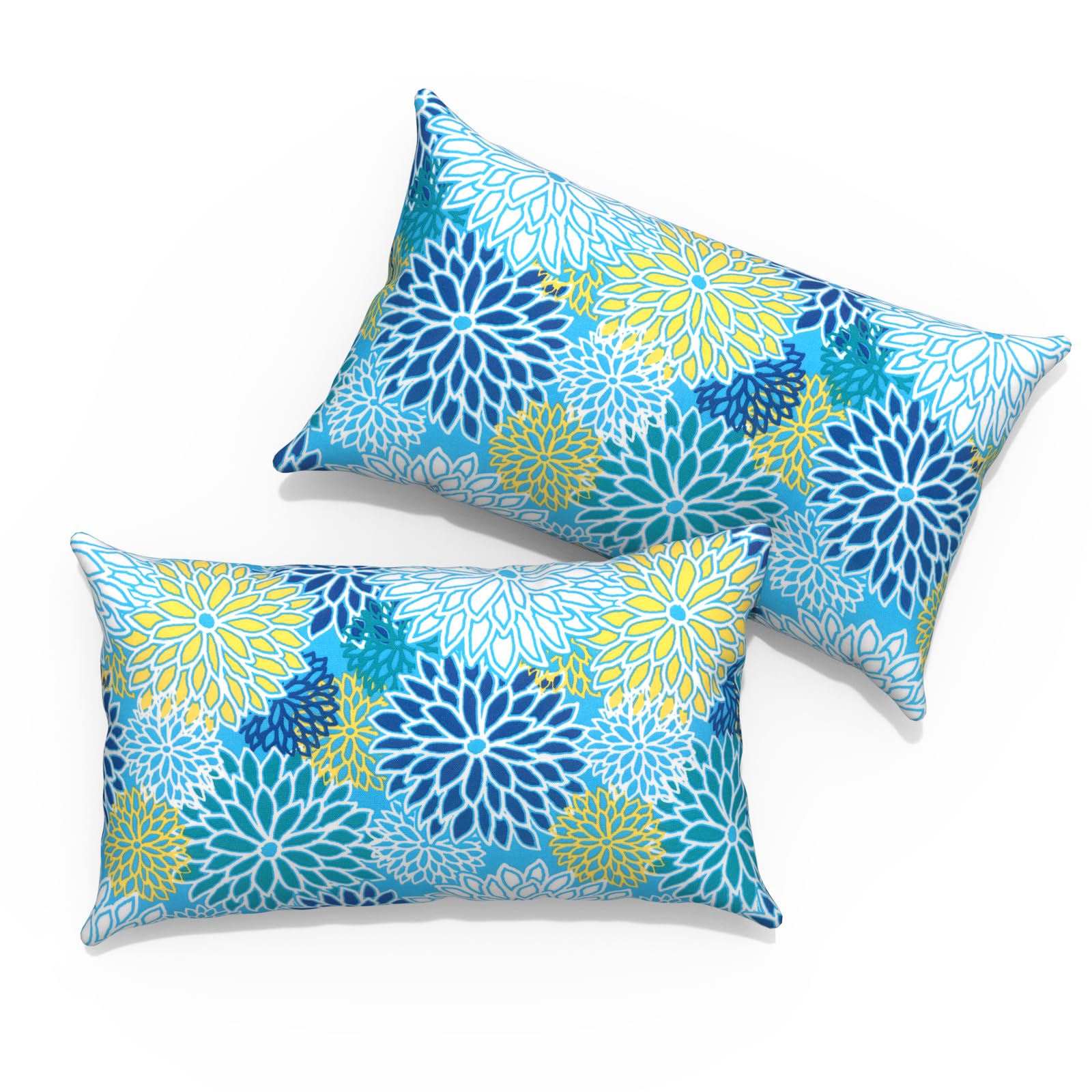 TWLEAR Outdoor Lumbar Pillows 12x20 inch, Rectangle Throw Pillows with Inserts, Decorative Lumbar Cushions for Patio Furniture Garden Couch Home Sofa