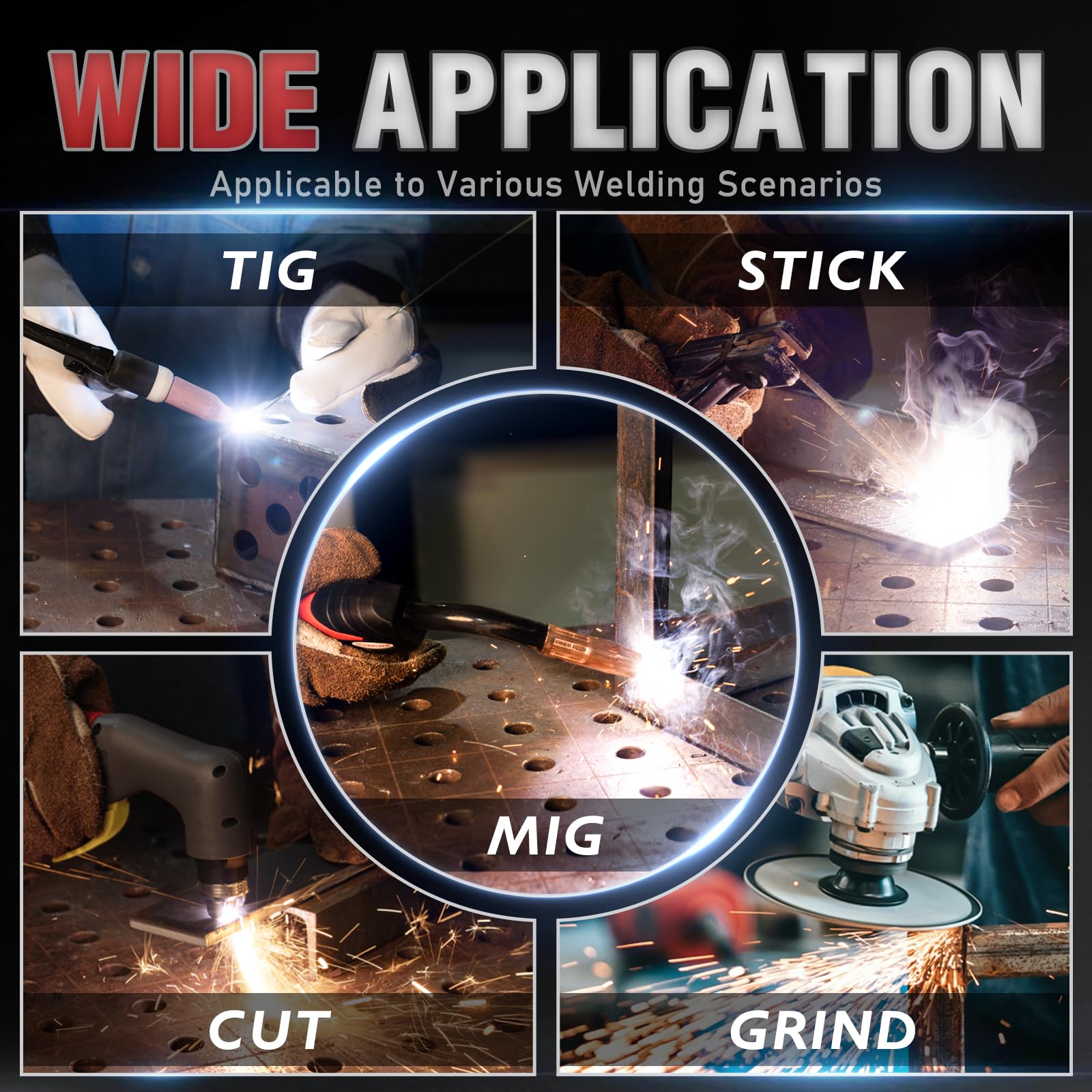 YESWELDER Welding Helmet - LED & Auto-Darkening -7 YESWELDER Welding Helmet - LED & Auto-Darkening -7