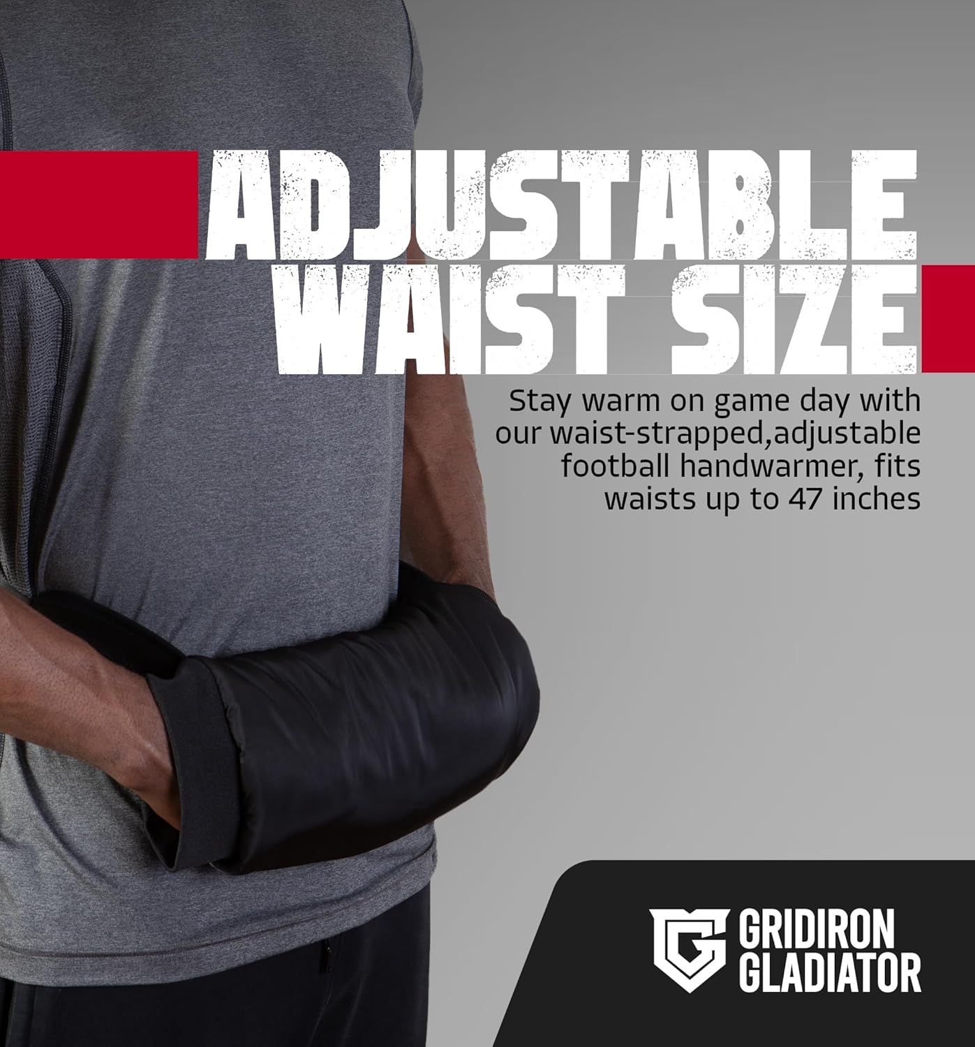 Gridiron Gladiator Football Handwarmer Pouch for Adults - Tactical Hand Muff Warmer - Warming Pouch for Cold Weather