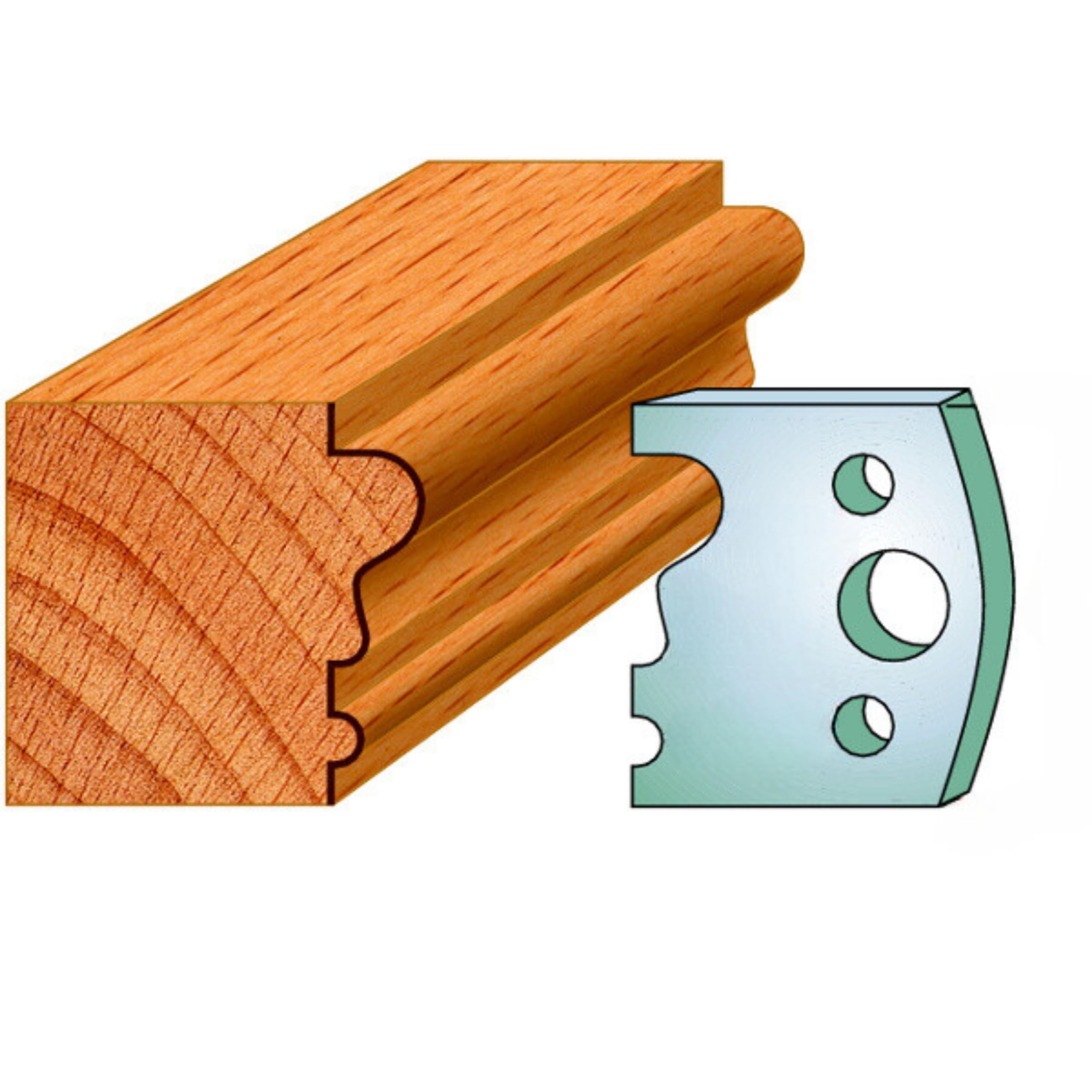 40mm Euro Spindle Moulder Cutters - Profile 033 Knives Only Pack of 2 Made by Xcalibur Tooling โ image 1