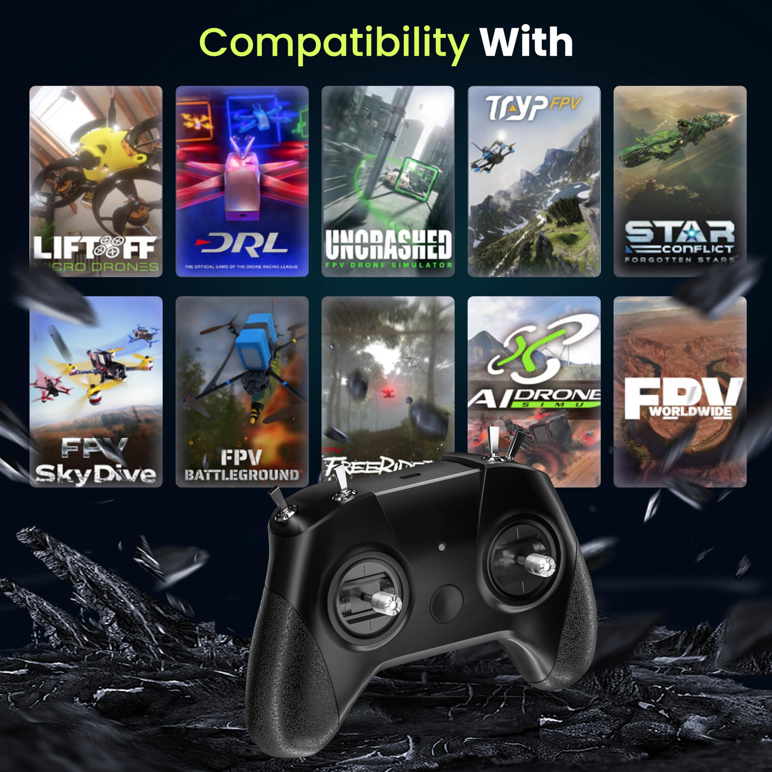 FLYDrone S8 Game Controller For PC Windows/MacOS/Android/Steam,FPV ...