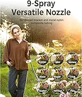 Vista 9 de GLAHODEN Carrete de manguera de jardín retráctil de 5/8 pulgadas x 100 pies, resistente a los rayos UV, resistente, carrete de manguera automático