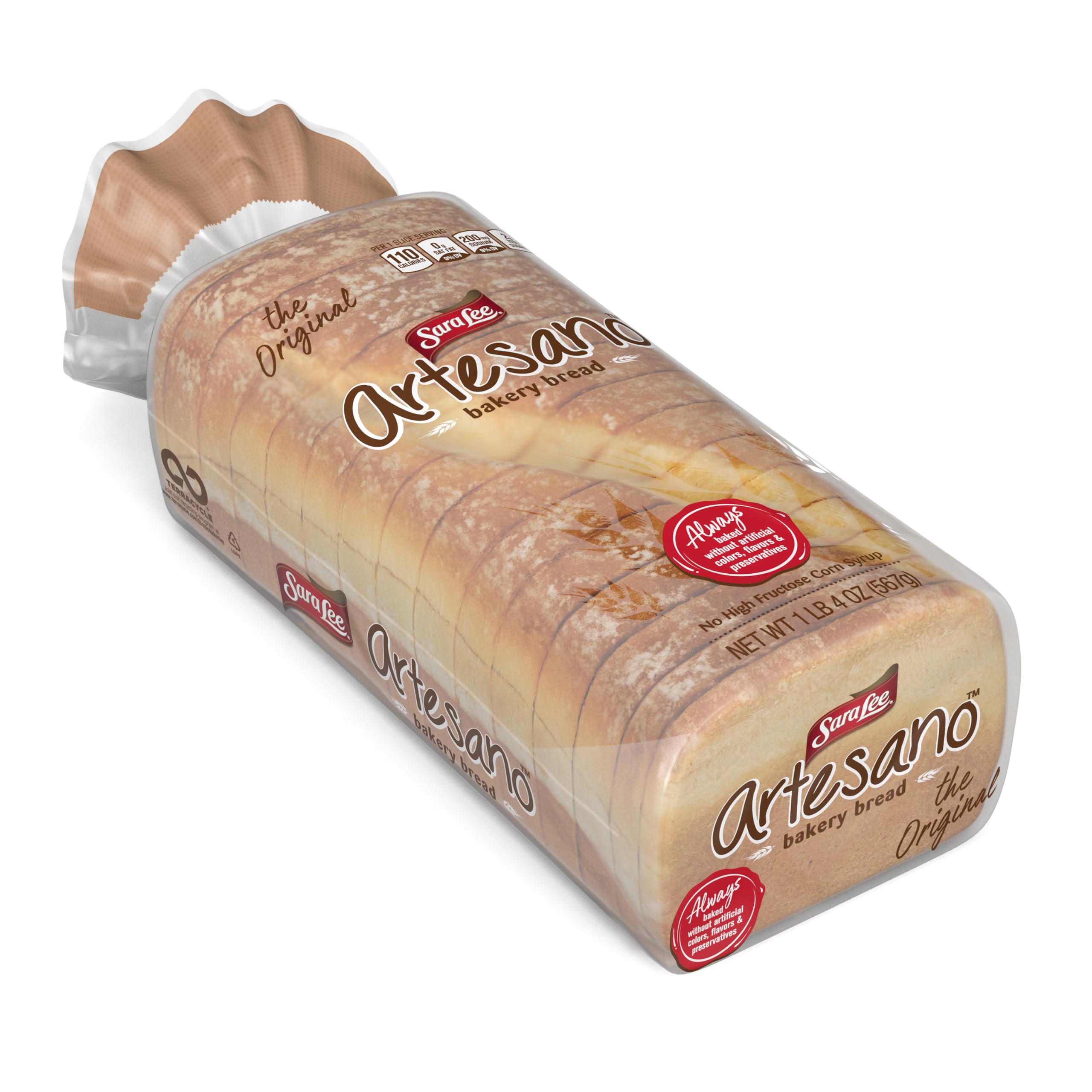 Sara Lee Artesano Original Artisan Bread 20 Oz Loaf of White Bread Without Artificial Preservatives — view 12