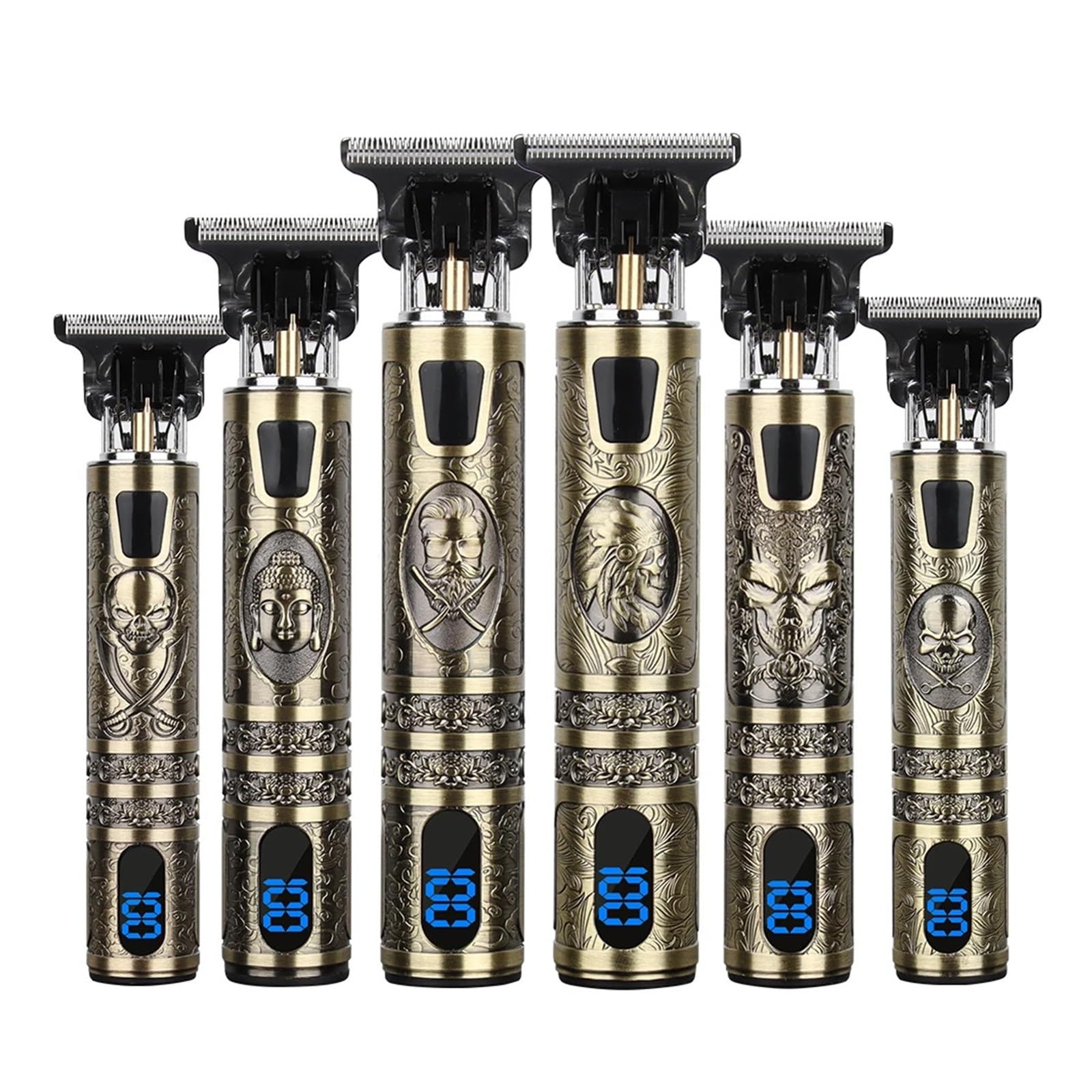 Rasoi T9 0mm USB Elettrico Tagliacapelli Ricaricabile Tagliacapelli Professionale Uomo Rasoio Barba Trimmer per Uomini Barbiere (IndianLCD)