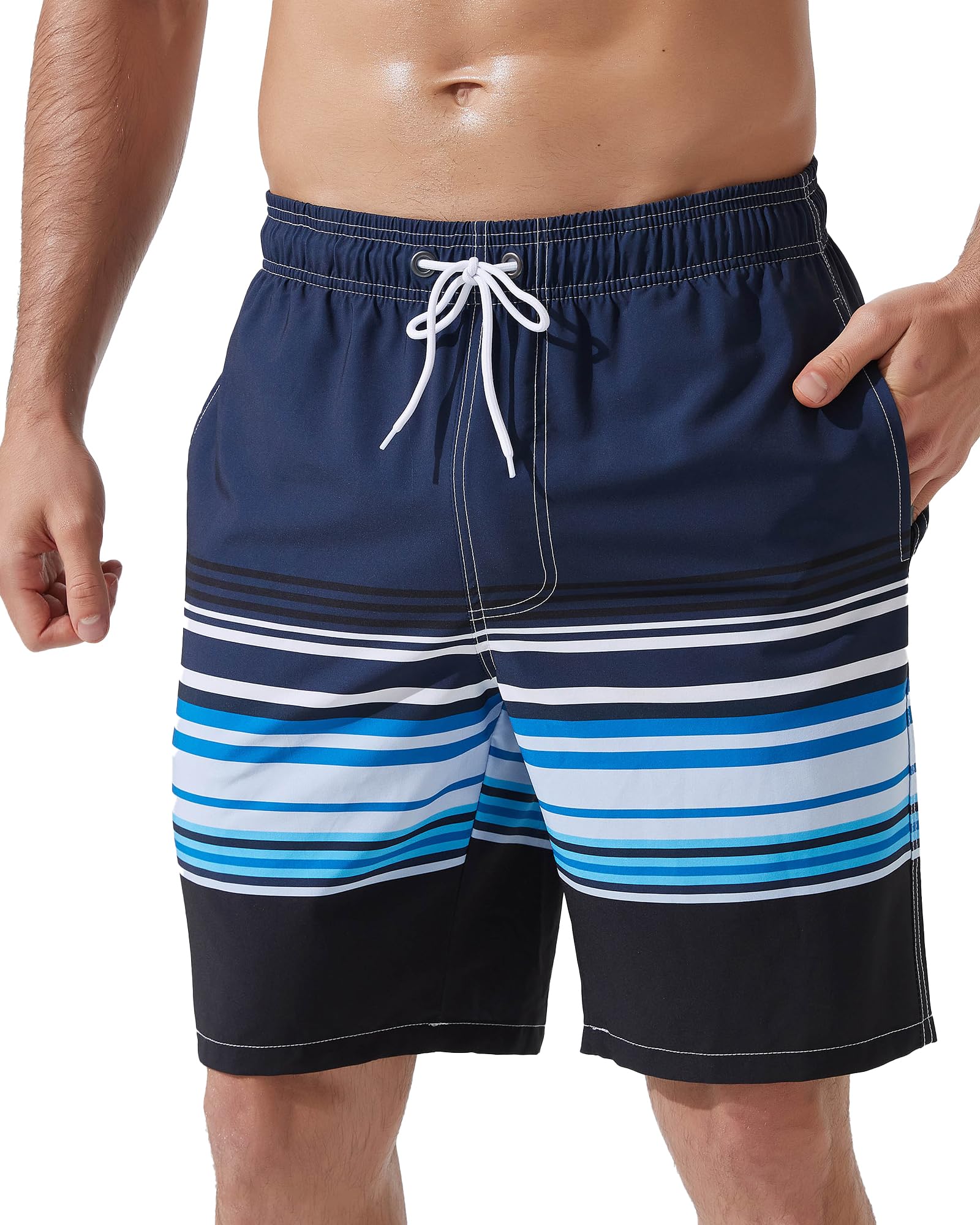 Arcweg Bañador Hombre 2 en 1 Bañador de Secado Rápido con Forro de Malla y Cordón de Ajuste para Playa Bañador Casual Impermeable para Piscina Verano