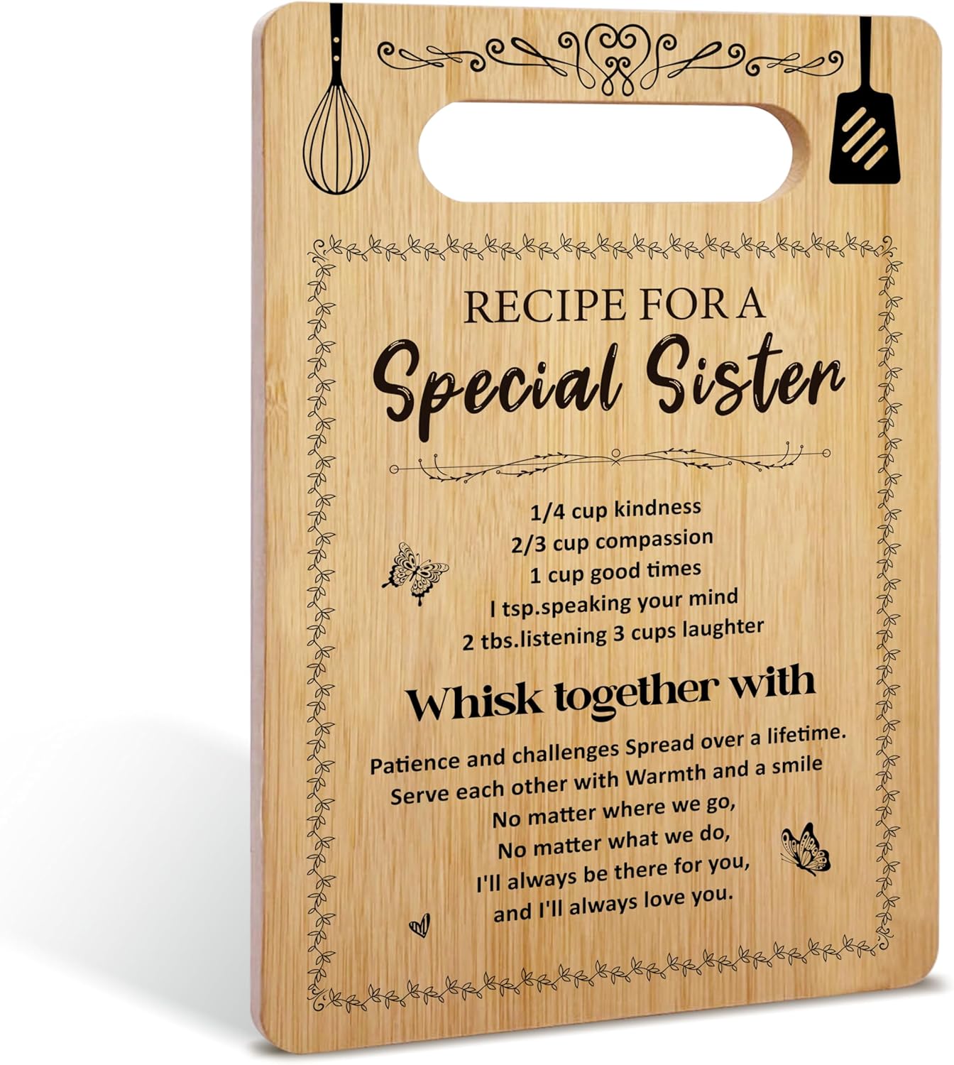 Amazon.com: YSTEP Sister Perfect Birthday Gifts, Recipe for a Special ...