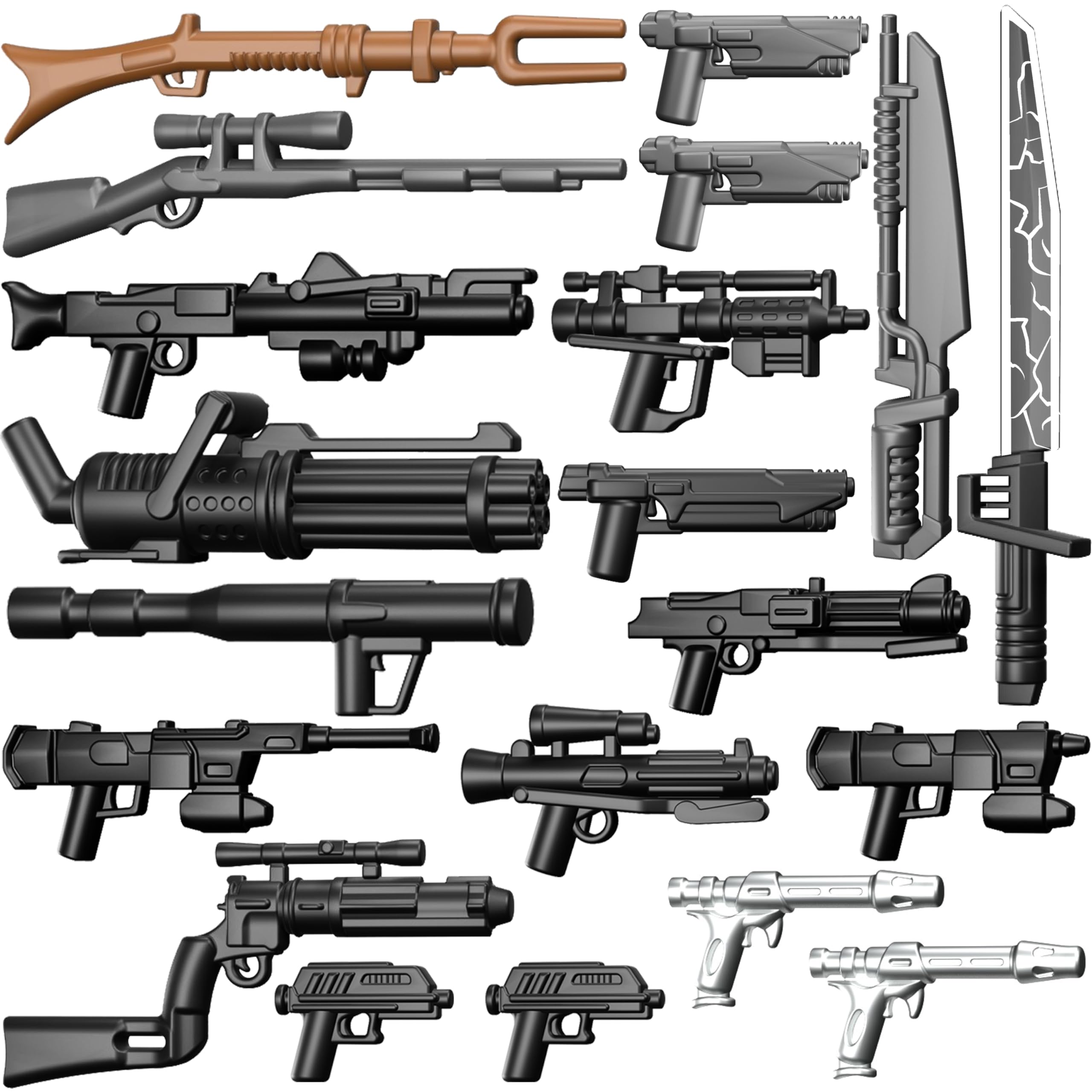 BrickTactical Galactic Blaster Pack Weapons for Minifigs