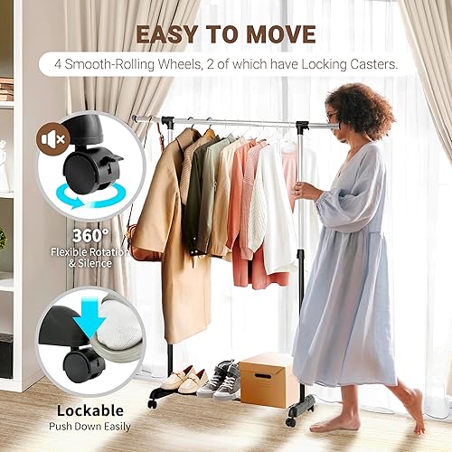 Miniatura 4 de ikloo Estante de ropa estándar para barra