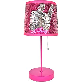 pink glitter table lamp