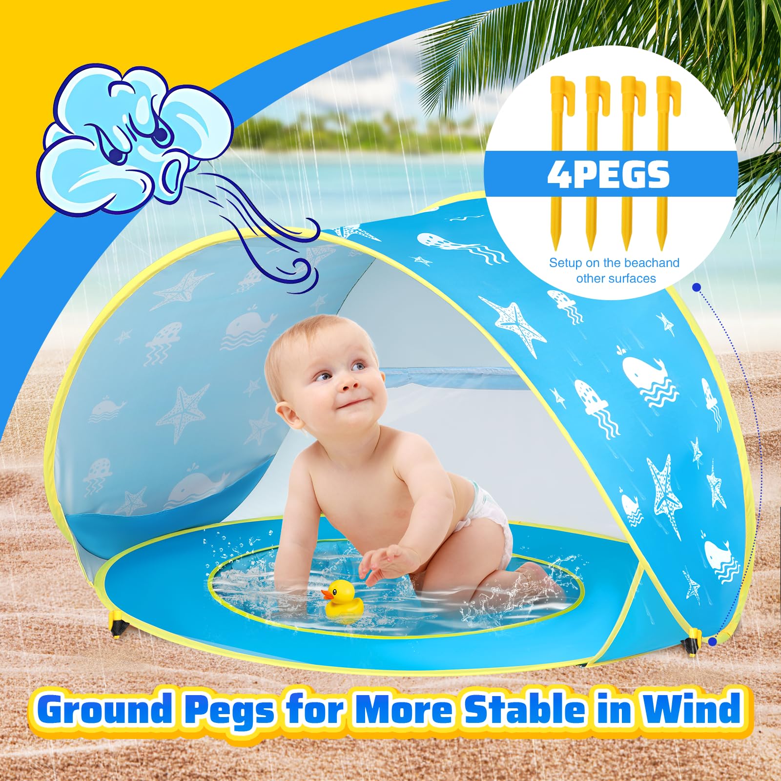 BabyShade™ Pop-Up Zonnescherm Voor Schaduw En Verkoeling
