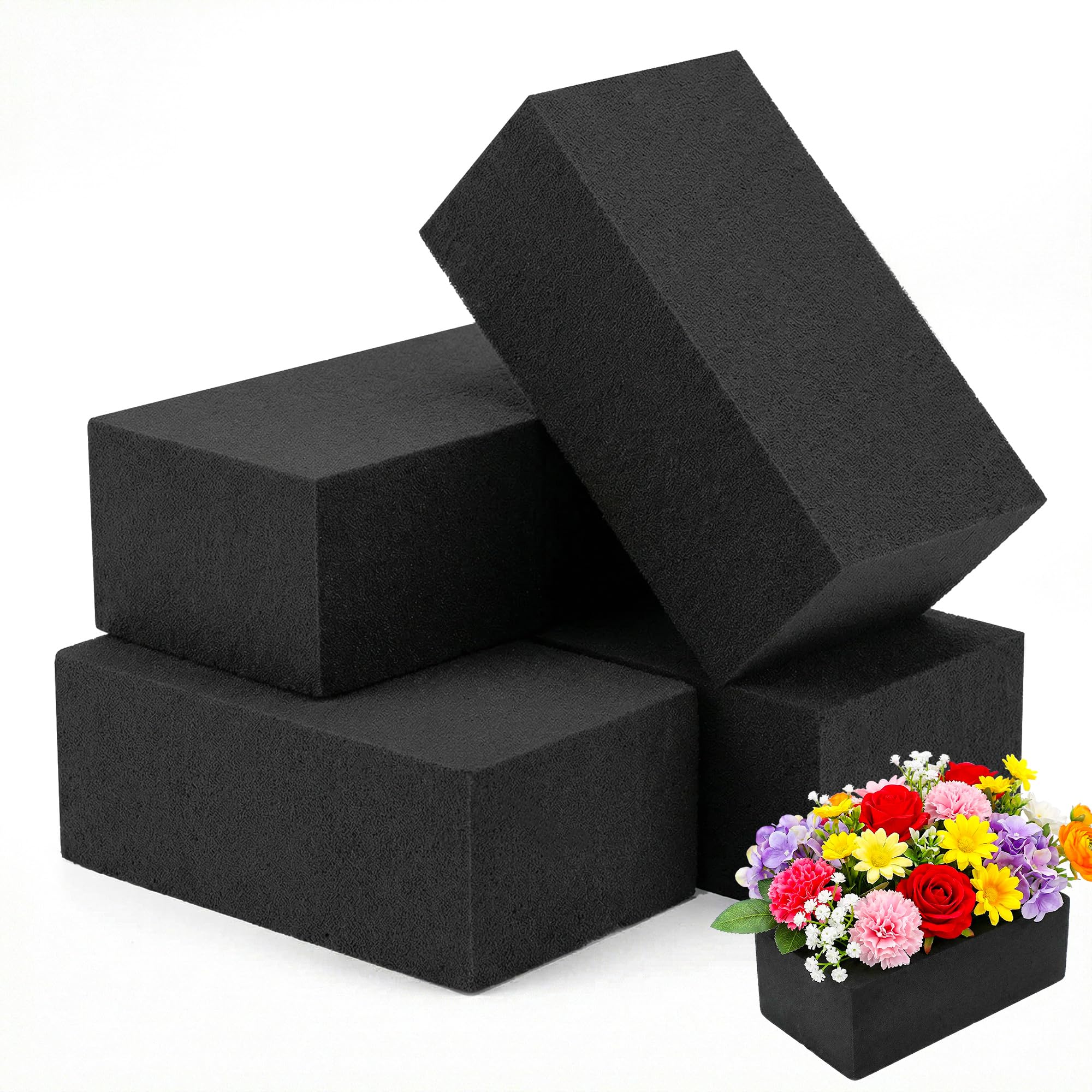 Black Floral Foam Blocks - For Dried & Artificial Flowers -7 Black Floral Foam Blocks - For Dried & Artificial Flowers -7