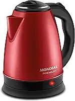 Chaleira Elétrica Pratic, Mondial, Vermelho/Inox, 1200W, 110V - CE-06-R