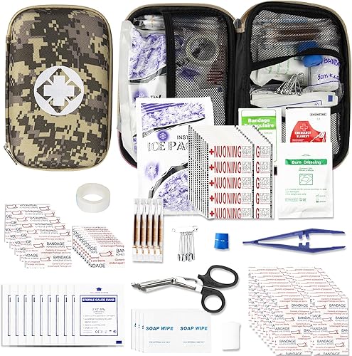 275 kits de primeros auxilios de viaje para artículos de preparación para emergencias de automóvil, kit esencial para accidentes urgentes, equipo de
