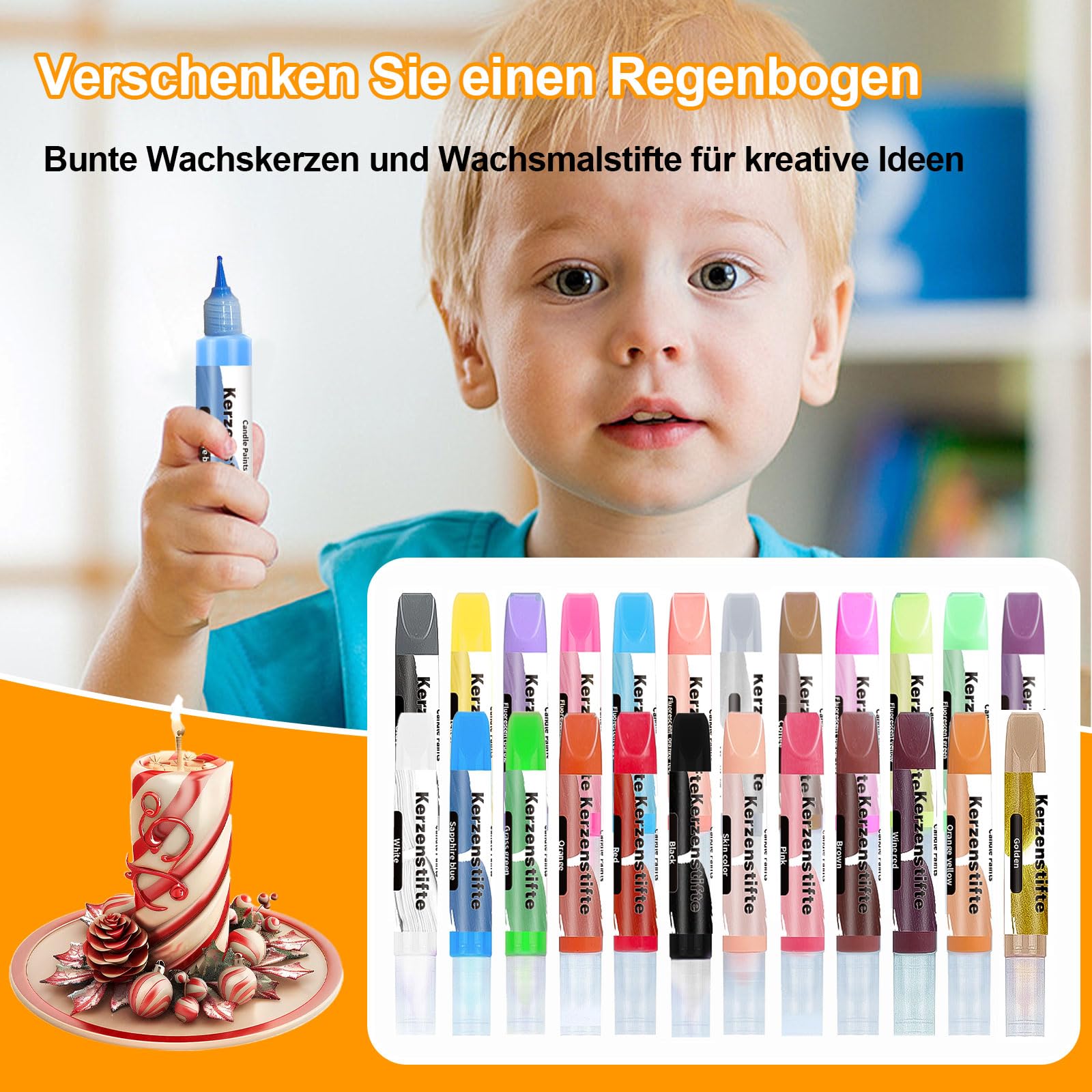 Scentoria Set Di 14 Penne A Cera Per Candele, Candele, 14 X 10 Ml