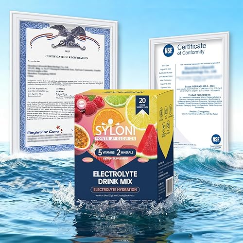 Miniatura 2 de Paquetes de electrolitos en polvo, jugoso paquete variado (0.21 onzas), paquetes de hidratación sin azúcar, mezcla de bebidas con 7 vitaminas y