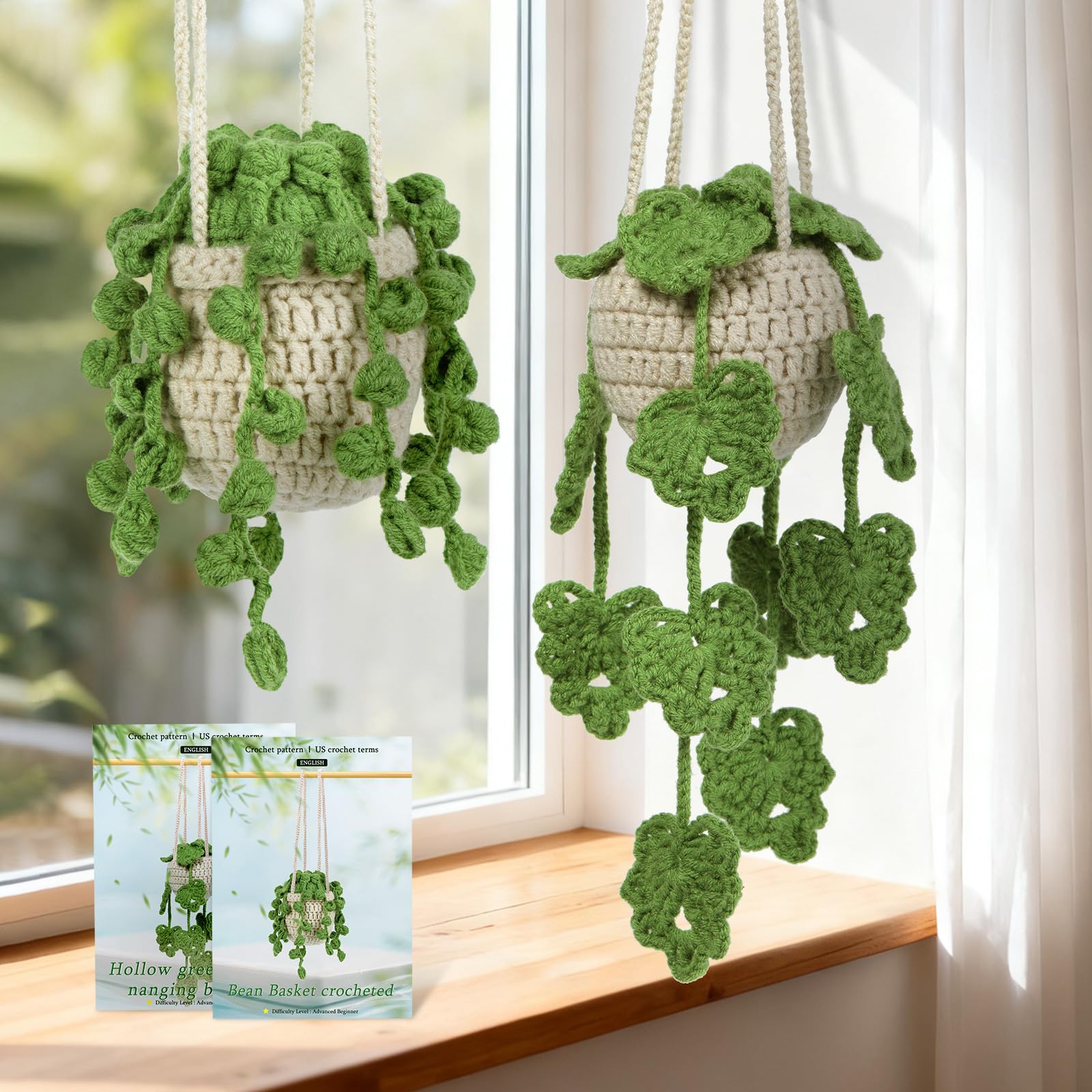 Amazon.com: kdafio Crochet Kit for Beginners, 2 Pcs Hanging Potted