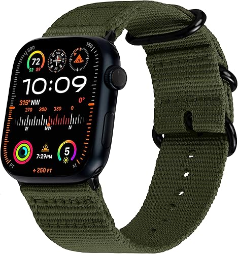 Miniatura 1 de Carterjett - Correa para Apple Watch 1.732pulgadas, 1.654pulgadas, 1.575pulgadas, 1.496pulgadas, nailon NATO, correas iWatch, mujeres y hombres, 12