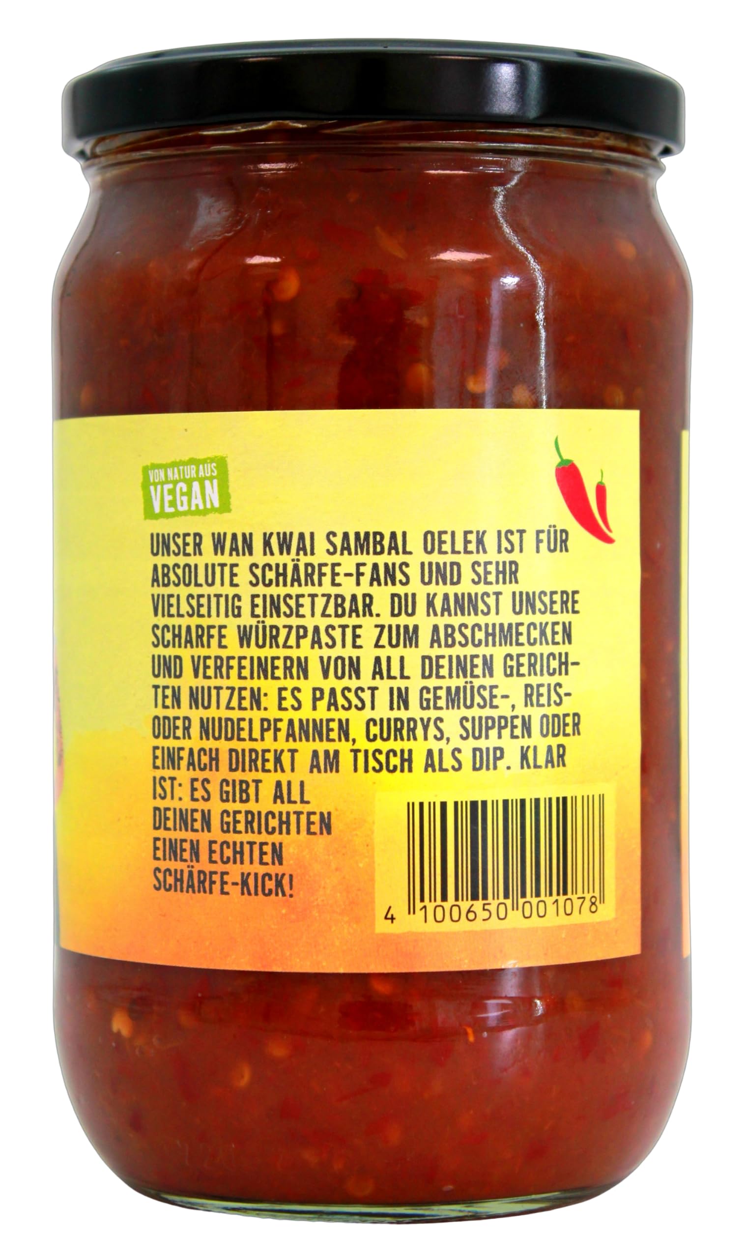 Wan Kwai Sambal Oelek Scharfe Gewürzsauce, 6er Pack (6 x 750g Glas)