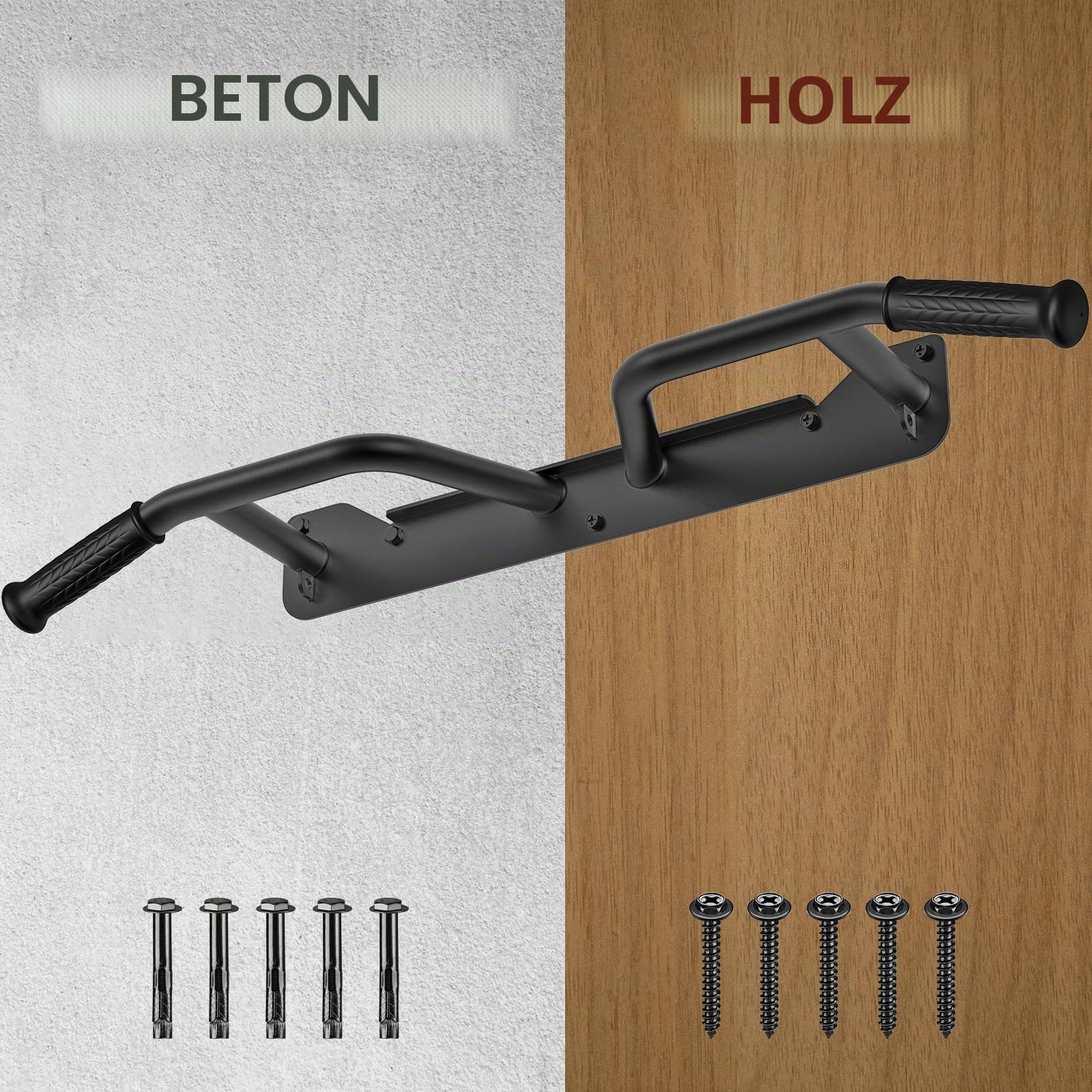 SELEWARE klimmzugstange türrahmen klimzugststange wand - Wandmontage Latzugstangen Home Gym Workout Ausrüstung mit Widerstandsband Haken