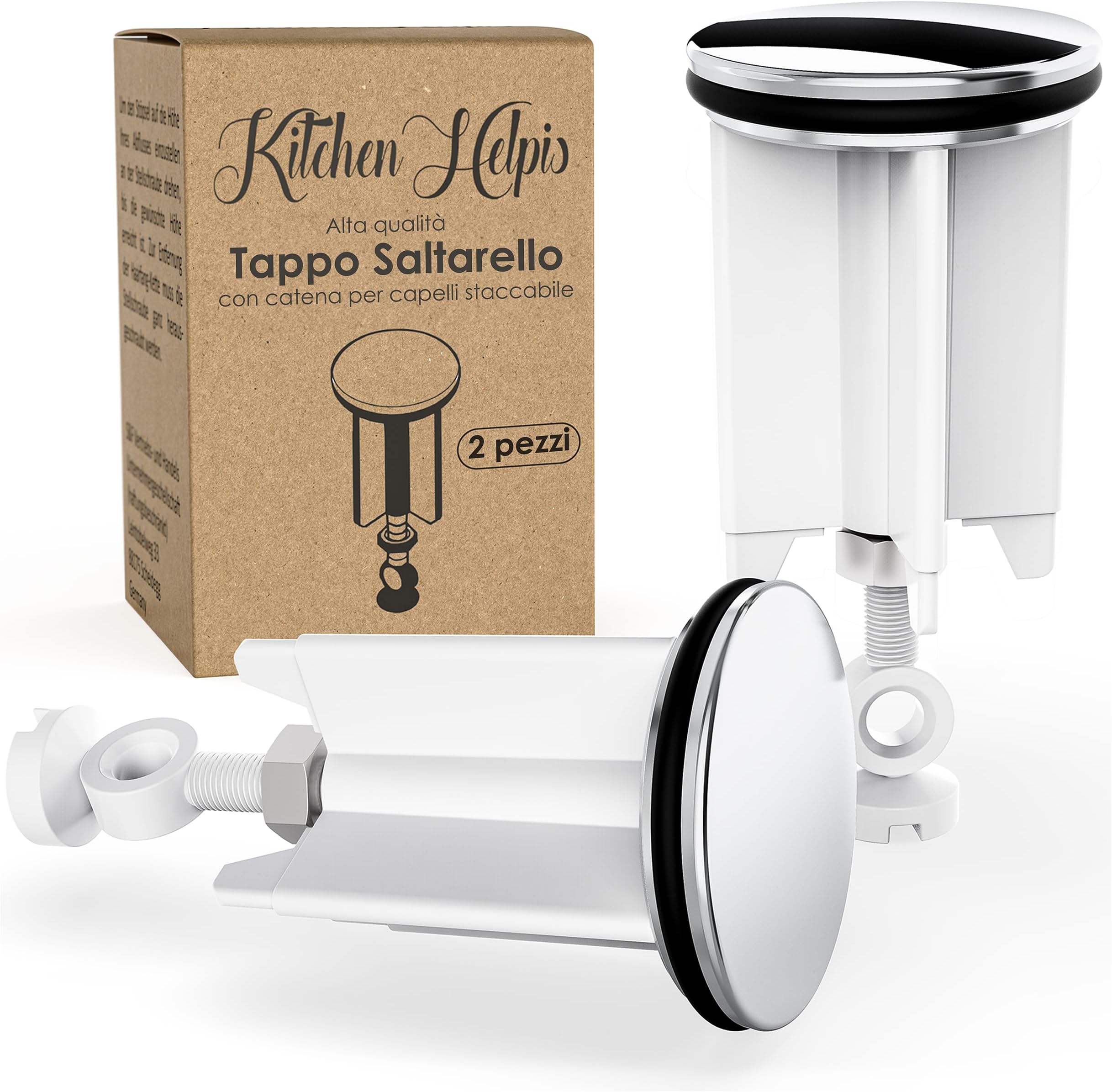 Sapho Sifoni - Sifone per lavabo 1 1/4, scarico 32 mm, rotondo, nero opaco SI515