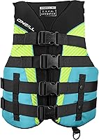 O'Neill Women's SuperLite USCG Approved Life Vest - Lightweight PFD for Wakeboarding, Waterskiing, Boating & Watersports