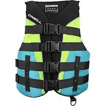 ONeill Womens SuperLite USCG Approved Life Vest Lightweight Womens Life Jacket for Boating, Wakeboarding, Waterskiing & Your Favorite Water Activities