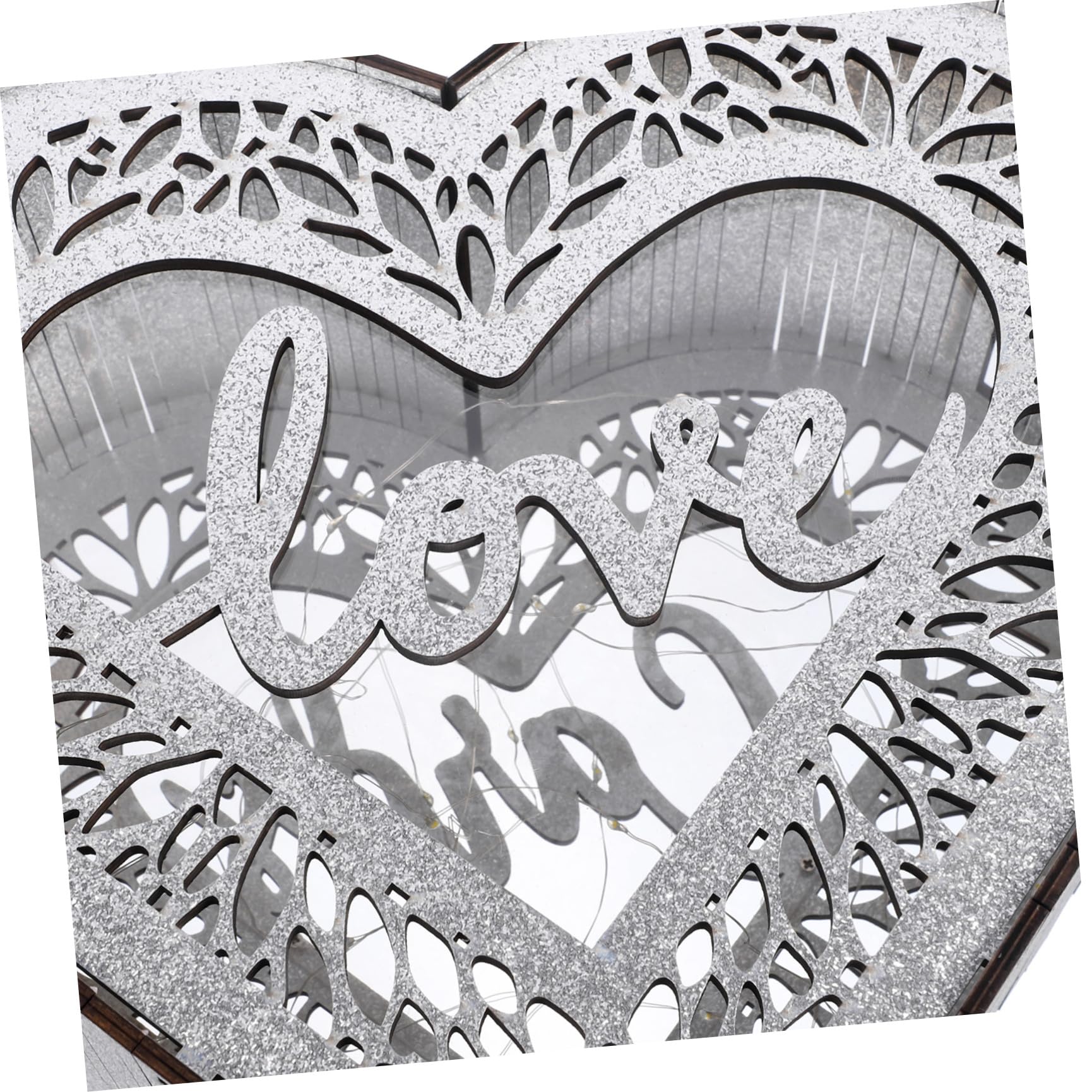 KALLORY Scatola per Contenere Biglietti per di in e a Legno Cuore Forma Rustico Grande Capacità Buste e Piccoli Oggetti Decorazioni Matrimonio e Ricevimento