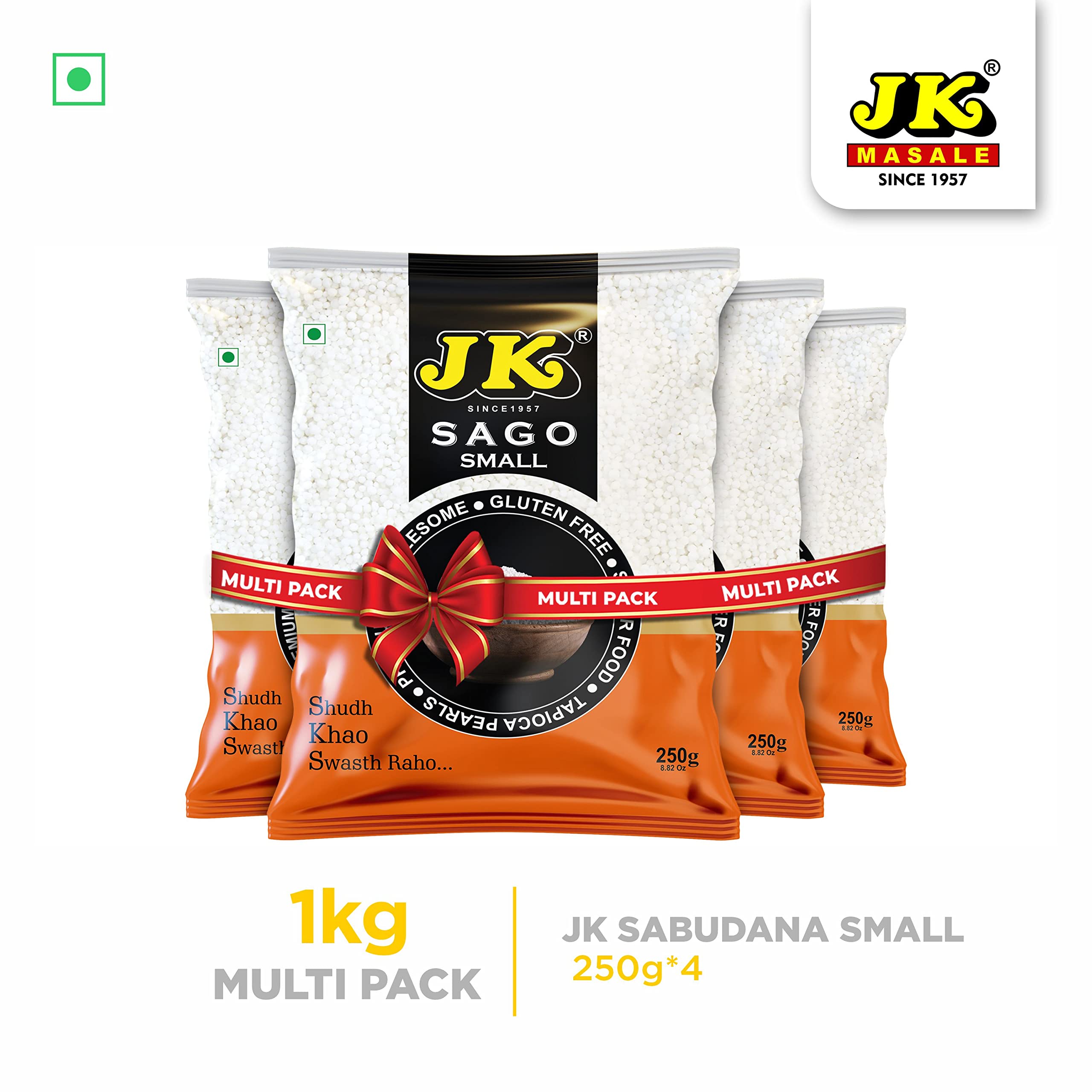JK Sabudana (Premium Sago) Moti/Small, 250g | Tapioca Granules | Multipack | 1Kg (Pack of 4) - Image 8 thumbnail