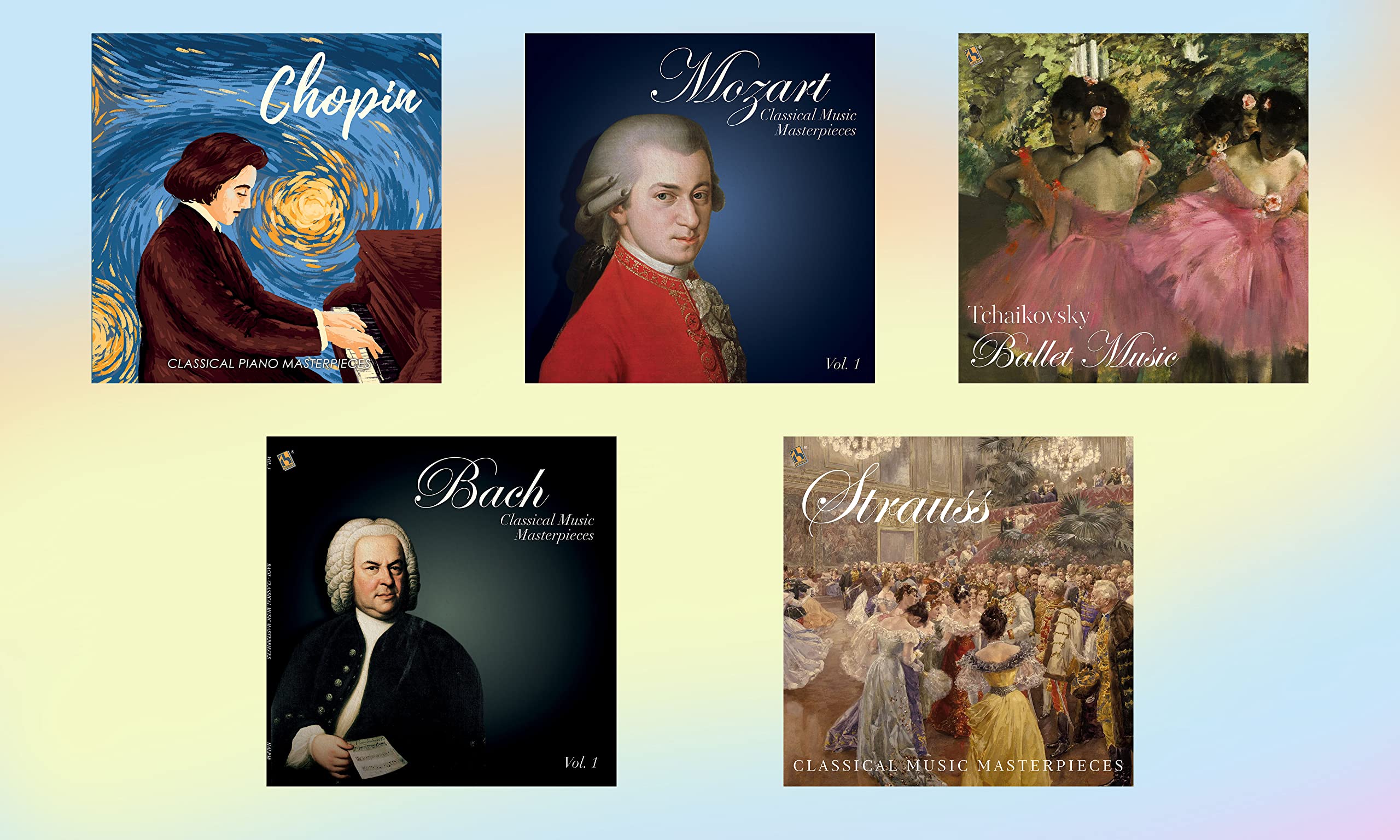 5 s Música Clásica: Strauss, Bach, Tchaikosky, Mozart , Chopin