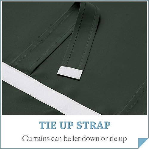 Miniatura 4 de RYB HOME - Persianas para puerta francesa de 69 pulgadas de largo, oscurecimiento de habitación, cortinas de ahorro de energía inteligente para