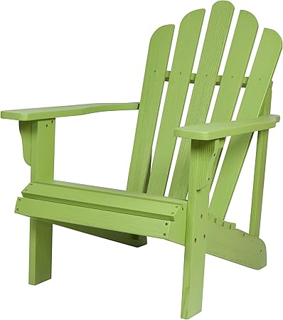 Shine Company Westport Wooden Adirondack Chair, Lime Green