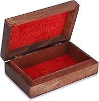 Vista 19 de Ajuny Handcrafted Decorative Wooden Jewelry Box Elephant Embossed Design Hand carved Solid Multipurpose Keepsake Storage Travel Organizer Treasure