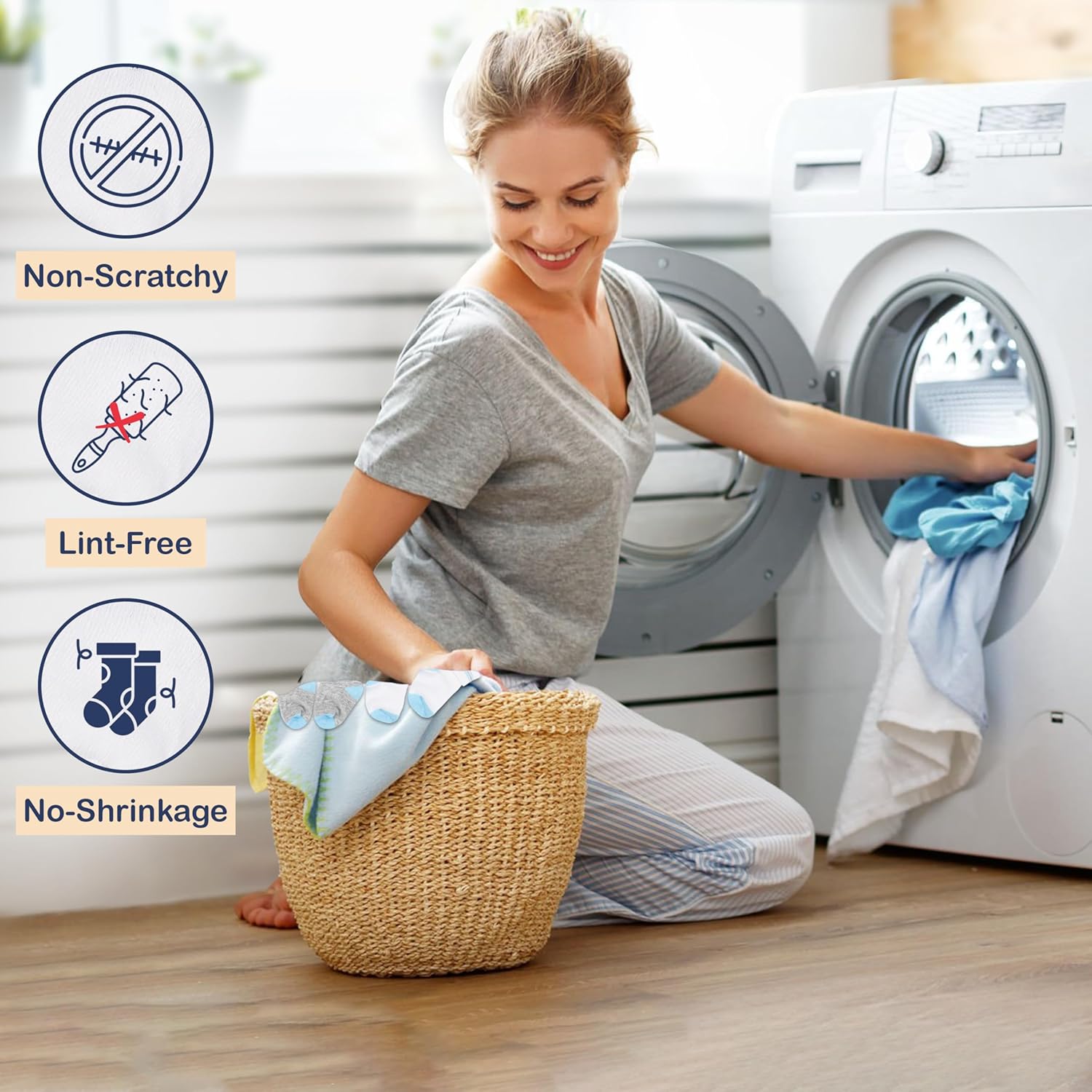 Mother's Choice Organic Cotton Baby Socks 0-6 Months - 12 pairs Unisex, Warm Infant Socks, Soft Neutral Boy & Girl Socks, Gentle Newborn Socks, Baby Gift, Ideal for Daily Comfort for Baby - Image 5