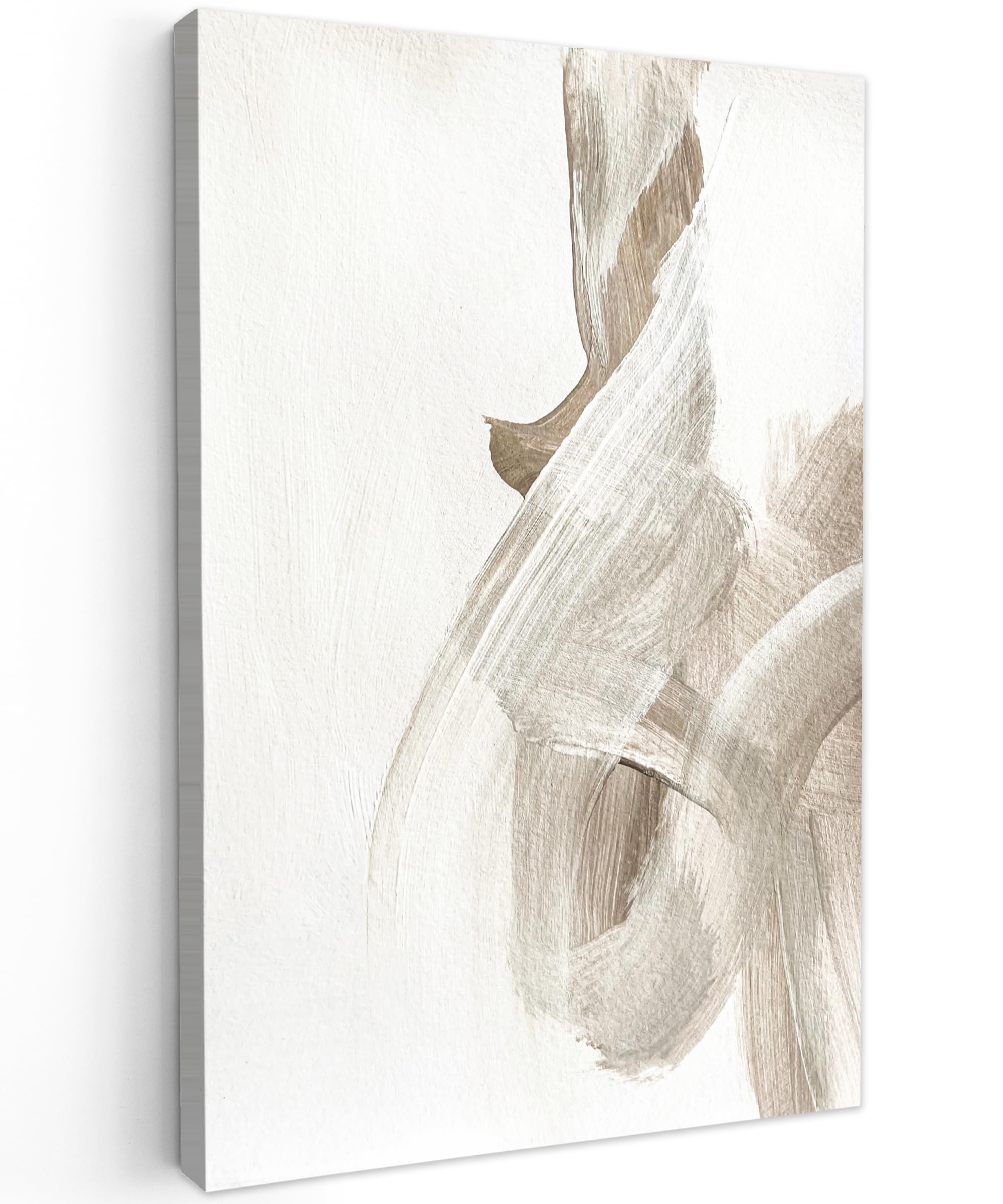 MuchoWow© Canvas Wall Art 8"x12" / 20x30 cm Home Decor Paintings for Living Room Decorations Gifts Hallway Abstract - Modern art - Beige