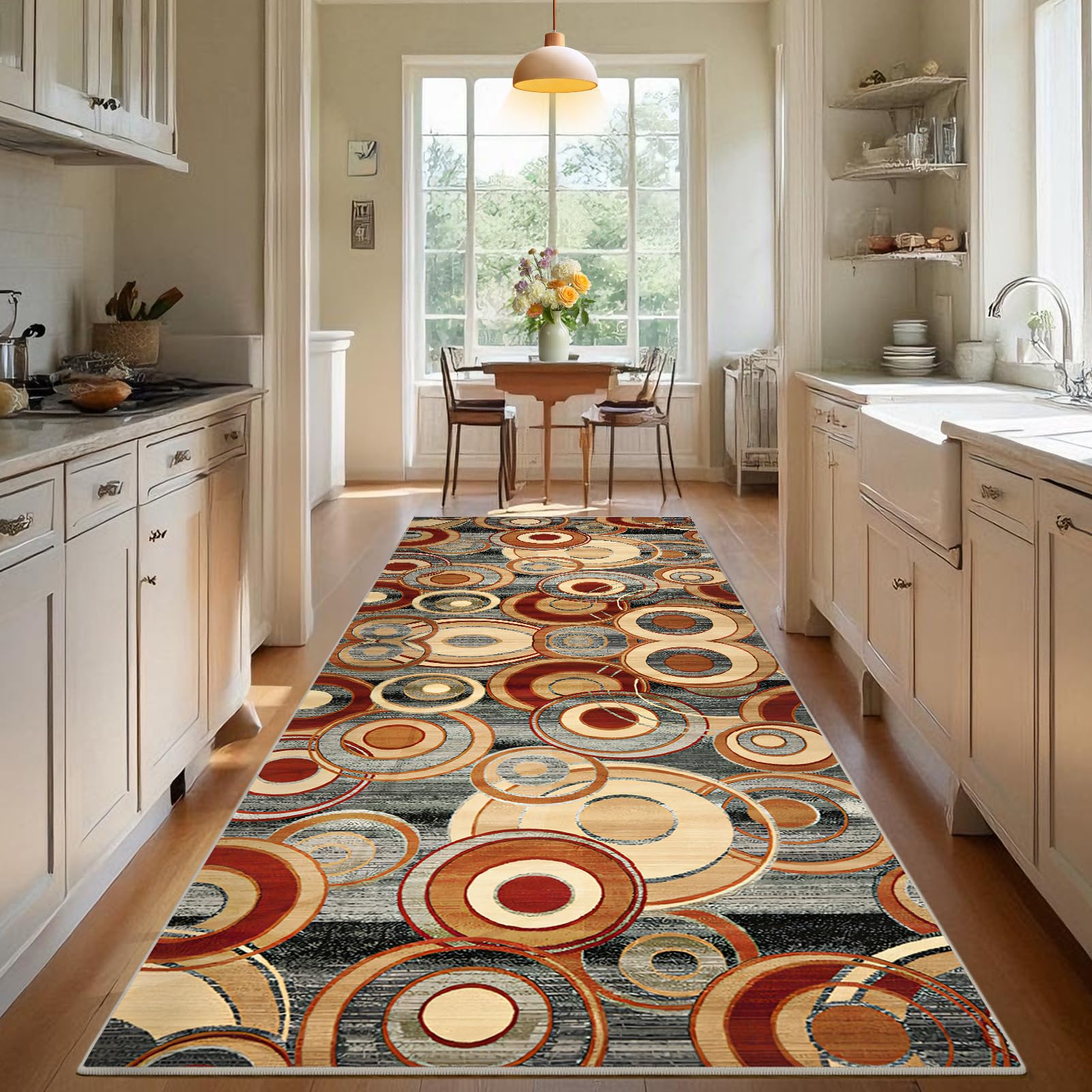 Long Runner Rug for Hallway, Washable Carpet Runner Rug for Kitchen, Non-Slip Extra Long Entryway Runner Rug, Laundry Bedroom Room Rug Runner, Long Hallway Hall Runner Narrow Rugs 40 x 450 cm