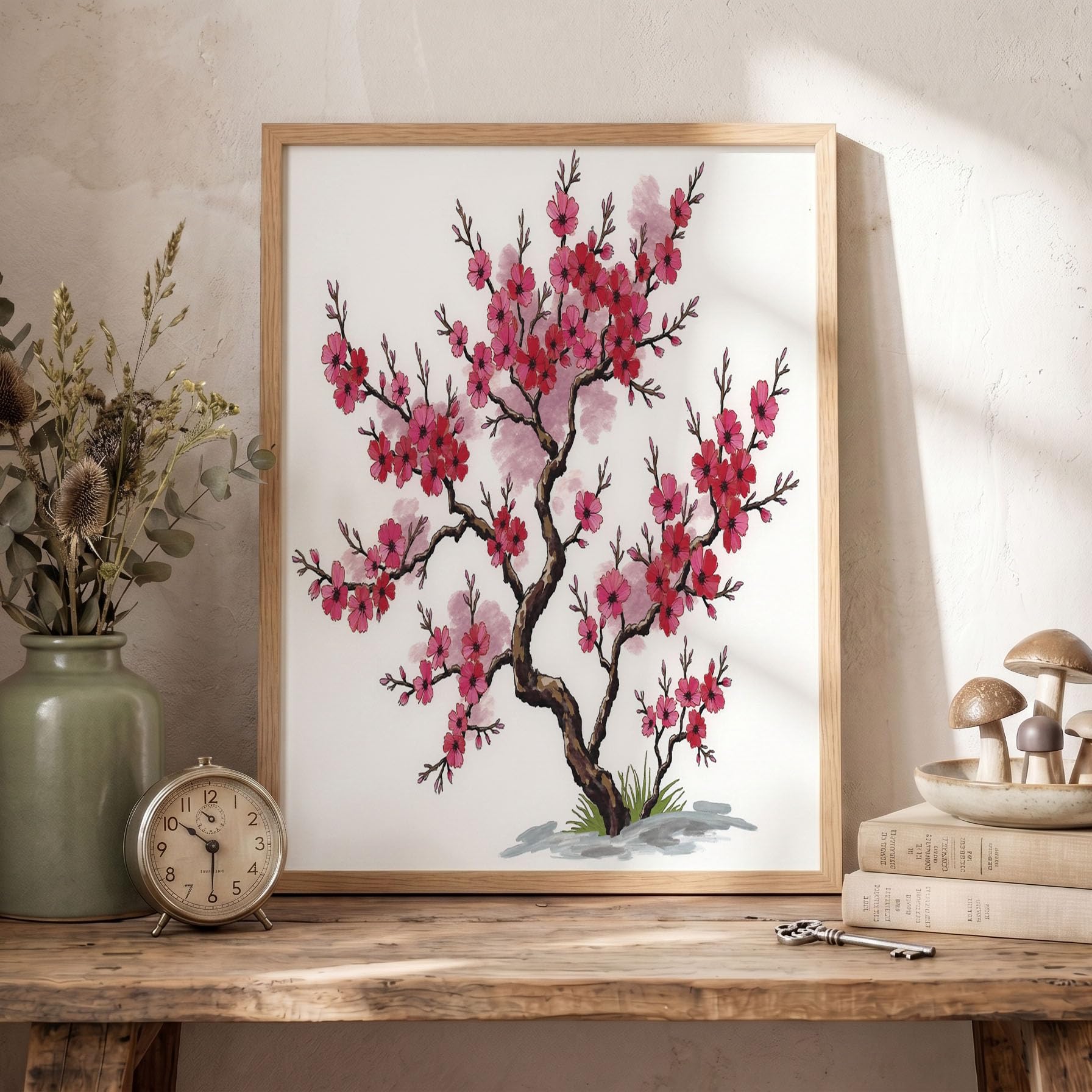 Tableau decor murale grand format impression toile prunier en fleurs - 8