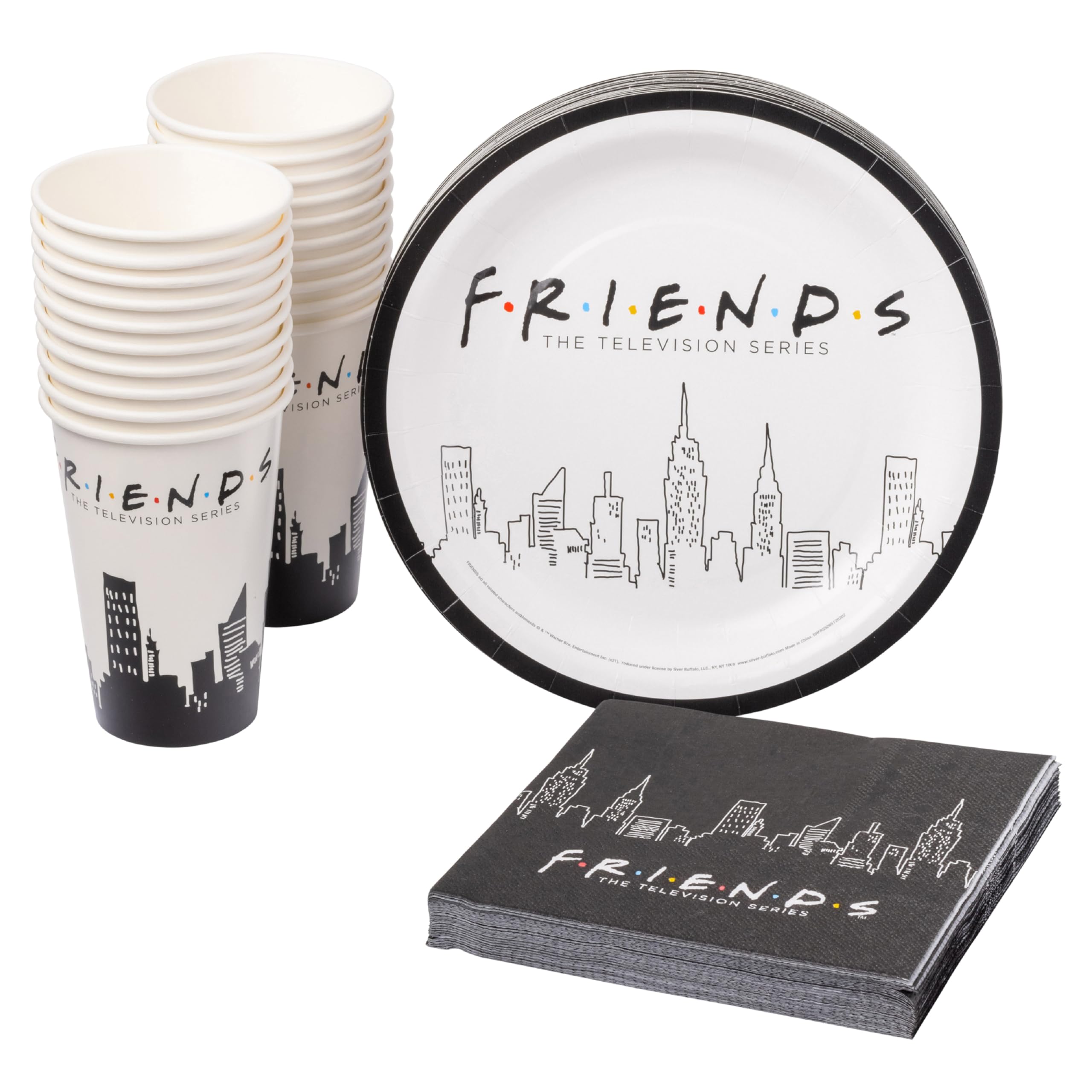 Silver Buffalo The Friends 60 cnt Party-Set aus Papier, 60-teilig, mehrfarbig