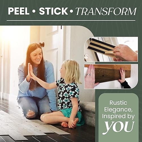 Miniatura 5 de Timberchic Tablas de madera de río reciclada para pared, aplicación fácil, solo pelar y pegar.