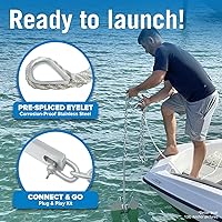 Vista 2 de Kit de anclaje para lancha pesada Fluke Anchor con cadena de anclaje y cuerda de anclaje para lancha para incluir anclajes de barco para barcos