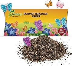 Greenyp Schmetterlingstreff Blumenmischung I für bis zu 100m² I 100g I Blumensamen - Schmetterlinge & Bienen I Saatgut für bunte Schmetterlingswiese I Blumensamen Mischung ein- & mehrjährig