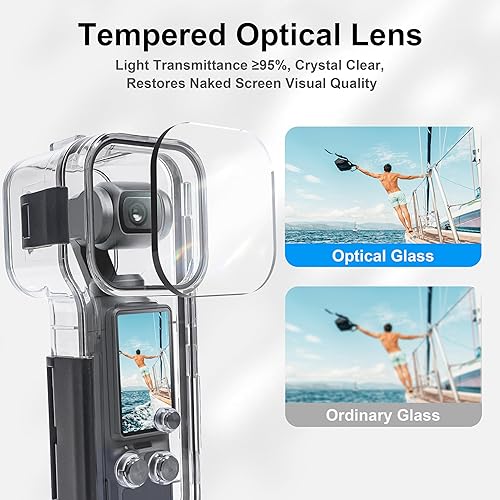 Miniatura 5 de FitStill Funda de buceo impermeable compatible con DJI Osmo Pocket 3,147FT45M carcasa protectora subacuática con soporte de montaje Pocket3 Kit de