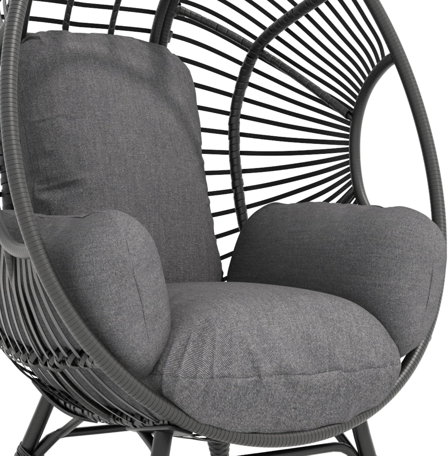 Customised Replacement Seat Cushion Cloth Cover- only 500LBS Standing Wicker Egg Chair