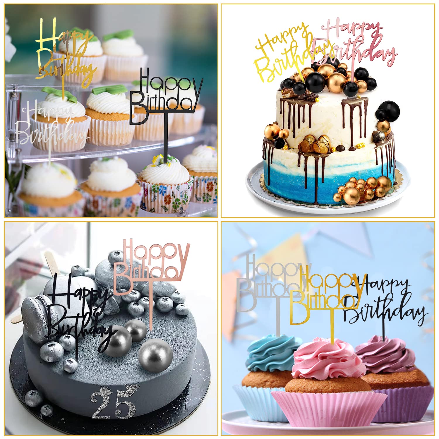 Happy Birthday Taart Decoratie