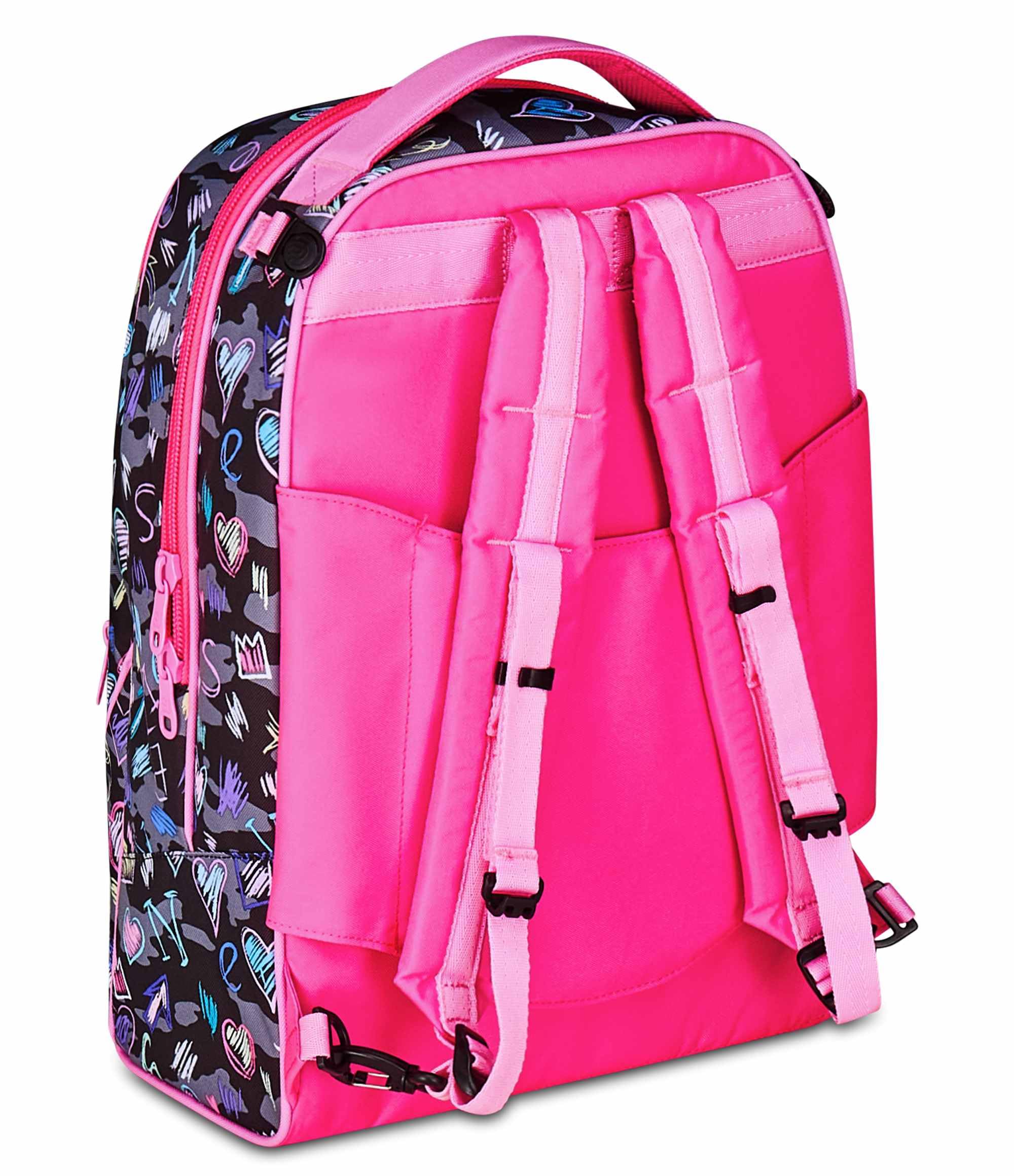 SJ GANG STYLE JAM GANG Trolley Scuola Jack 3 Ruote, Multicolore, 3 in 1, Zaino Triplo Uso con Carrello Sganciabile, 33 L, Zaino Scuola Elementare, Zaino Bambina