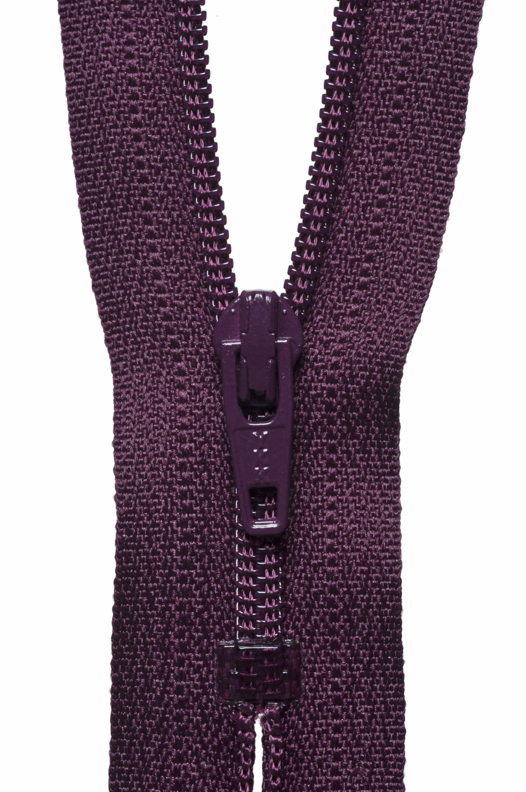 YKK Coil Zip, No. 230 Dark Plum, 25 cm Length