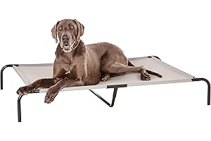Amazon Basics Cooling Elevated Pet Bed For Dogs - XL Grey - 1 Count